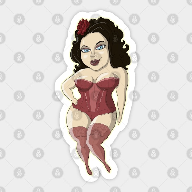 bella rose Sticker by bobgoodallart